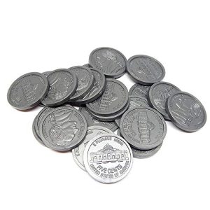 hand2mind Play Money Plastic Coins with Plastic Storage Bin (Pack of 768)
