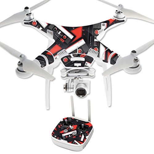 MightySkins Skin Compatible with DJI Phantom 3 Professional Quadcopter Drone wrap Cover Sticker Skins Mixtape