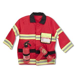 Melissa & Doug Personalized Fire Chief Role Play Costume Dress-Up Set Costume