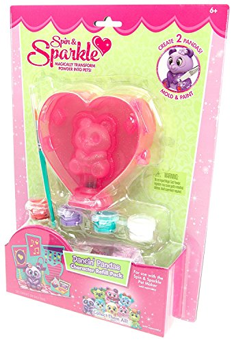 RoseArt Spin & Sparkle Exotic Pet Pals Character Refill Pack, Panda