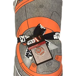 Jay Franco Episode 7 BB8 Medallion Decal Woven Jersey Sweatshirt Fleece Blanket Twin, 60" x 90", Star Wars EP7