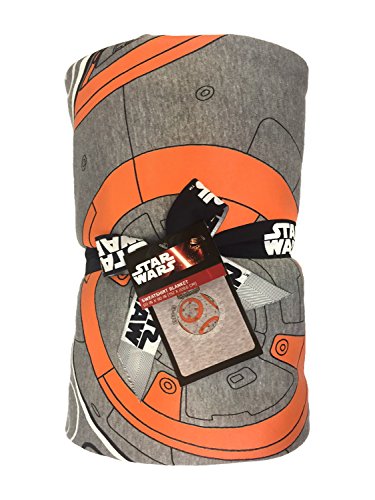 Jay Franco Episode 7 BB8 Medallion Decal Woven Jersey Sweatshirt Fleece Blanket Twin, 60" x 90", Star Wars EP7
