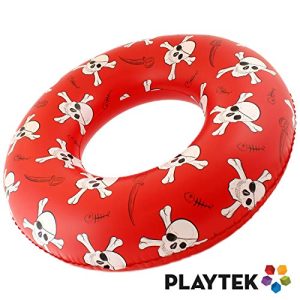 Playtek Giant Pool Float Ring, Large Round Pirate Swim Tube, Durable Floats for Swimming on Beach, Pool, Water Sports