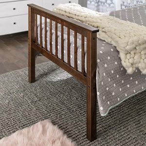 WE Furniture Twin Bunk Bed, Walnut