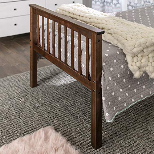 WE Furniture Twin Bunk Bed, Walnut
