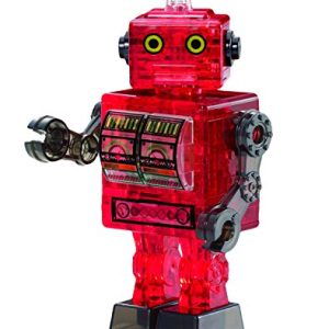 Bepuzzled Original 3D Crystal Jigsaw Puzzle Kit - Tin Robot DIY Assembly Brain Teaser, Fun Model Toy Gift Decoration for Adults & Kids Age 12 and Up, 39 Pieces (Level 1)