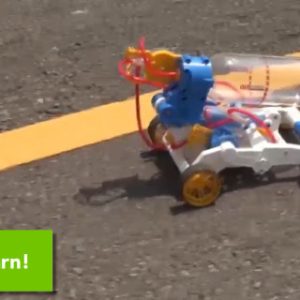Elenco Teach Tech “Air Screamer”, Compressed Air Powered Racing Vehicle, STEM Building Sets for Kids 10+