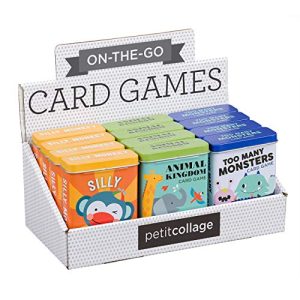 Petit Collage Too Many Monsters Tin Card Play Game, Ages 4+, 2-4 Players
