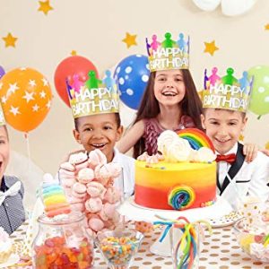 Hygloss Products Happy Birthday Crowns - Customizable, Durable Kids Party Supplies Made in USA, 24 Pack