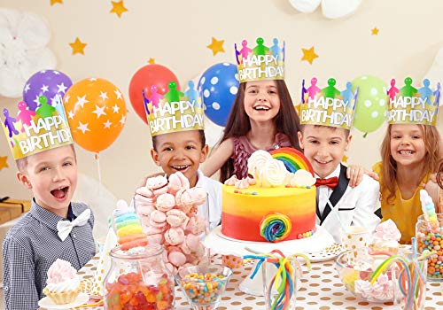 Hygloss Products Happy Birthday Crowns - Customizable, Durable Kids Party Supplies Made in USA, 24 Pack