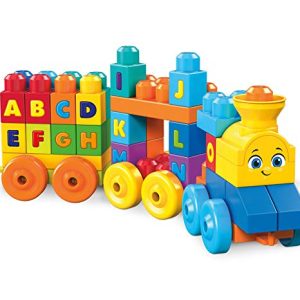 Mega Bloks ABC Musical Train Building Set, 50 pieces