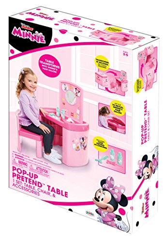 Minnie Mouse 63309 Happy Helpers Pretend N' Play Activity Table Set with One Chair, Pink