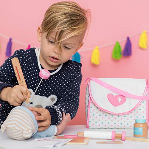 Adora Doctor Kit for Kids Pretend Play Dr. ADORAble 13-Piece Set Comes with Doctor Bag, Stethoscope, Thermometer and more