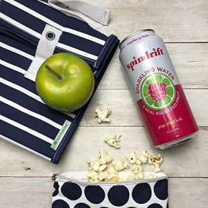 Lunchskins LS4-TOTE-STRIPE-NAV Reusable Tote, Navy Blue Stripe