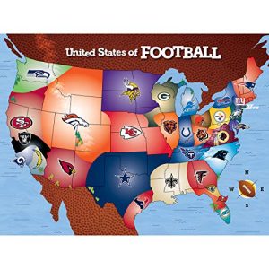 MasterPieces NFL USA Map Jigsaw Puzzle, United States of Football, 500 Pieces