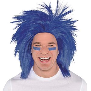 Amscan Crazy Party Wig Costume, Blue