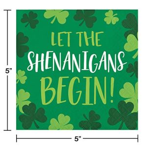Creative Converting 327083 BEVERAGE NAPKIN, One size, Green
