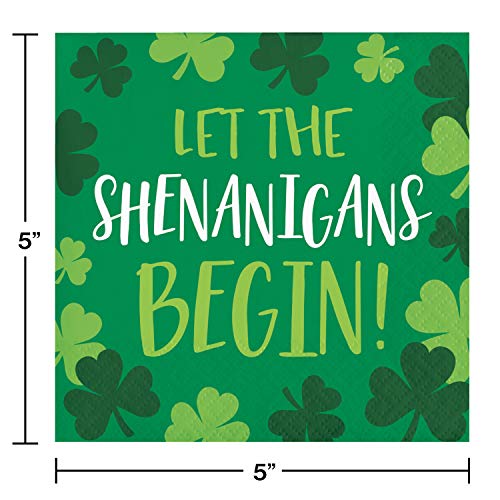 Creative Converting 327083 BEVERAGE NAPKIN, One size, Green