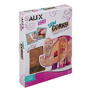 Alex DIY Sew Corky Elephant Plush Kids Art and Craft Activity