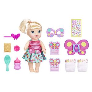 Baby Alive Butterfly Party: Blonde Hair Doll with 12 Accessories That Drinks and Wets, Great Doll for 3 Year Old Girls and Boys and Up (Amazon Exclusive)