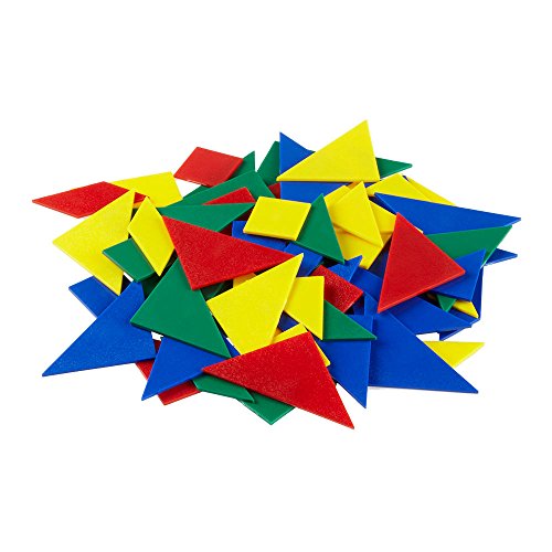 hand2mind Plastic Tangrams, Manipulative Set for Math Puzzles (Pack of 24)