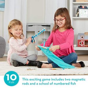 Melissa & Doug Catch & Count Wooden Fishing Game (Developmental Toy, 2 Magnetic Rods, Great Gift for Girls and Boys - Best for 3, 4, and 5 Year Olds)