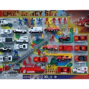Lucky Stars 363927 Diecast Emergency Set with Stage Map, Multicolor