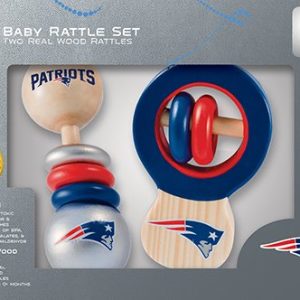 NFL New England Patriots Baby Rattle Set - 2 Pack