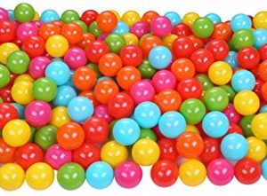 BalanceFrom 2.3-Inch Phthalate Free BPA Free Non-Toxic Crush Proof Play Balls Pit Balls- 6 Bright Colors in Reusable and Durable Storage Mesh Bag with Zipper
