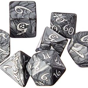 Q WORKSHOP Classic RPG Smoky & White Dice Set (7 Piece)