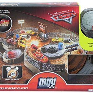 Disney Pixar Cars Mini Racers Crank & Crash Derby Playset