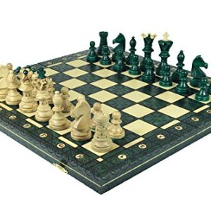 Green Royal Wooden Chess Board Wood 21 X 21 Inchess