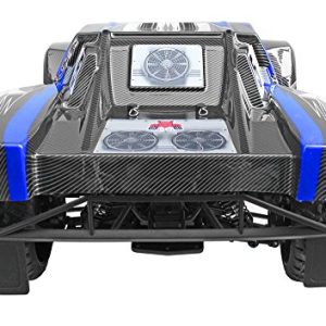 Redcat Racing Blackout SC 1/10 Scale Electric Short Course Truck with Waterproof Electronics Vehicle, Blue