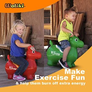 WALIKI Bouncy Horse | Inflatable Hopping Animal | Toddler Riding Horse | Hoppy Horse Hopper | Green