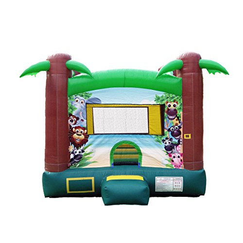 JumpOrange Duralite Safari Party House Bounce House Backyard Party Moonwalk Size 13'x13'
