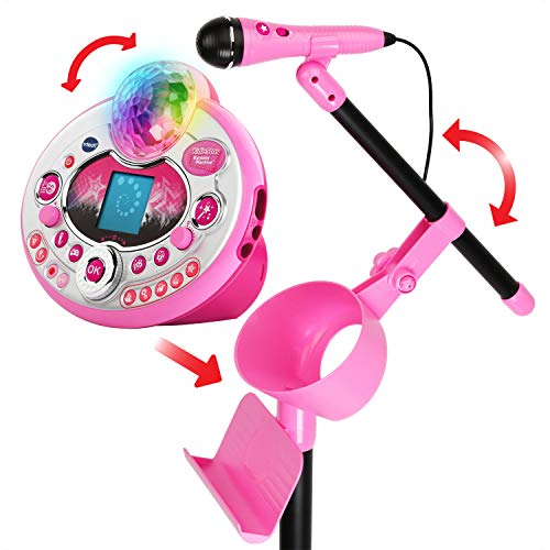 VTech Kidi Star Karaoke System 2 Mics with Mic Stand & AC Adapter, Pink & Kidizoom Duo Selfie Camera, Amazon Exclusive, Pink