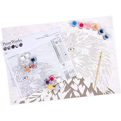 Dimensions 73-91728, Bald Eagle, PaintWorks Paint by Numbers Kit for Adults and Kids, 20'' x 14'