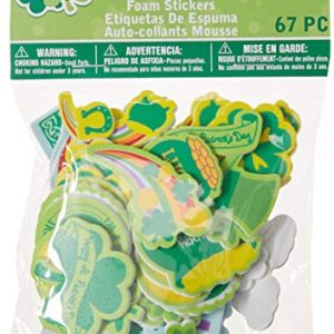 Darice St. Patrick's Day Pot O' Gold Foam Stickers-67 pc