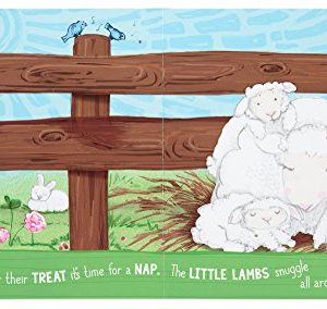 C.R. Gibson Little Lamb's Perfect Day Board Book and Stuffed Animal Set for Newborns and Babies