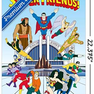 Trends International DC Comics TV - Super Friends - Team Wall Poster, 14.725" x 22.375", Premium Unframed