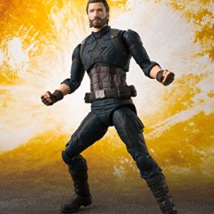 TAMASHII NATIONS Bandai S.H. Figuarts Captain America & Tamashii Effect Explosion Avengers: Infinity War Action Figure