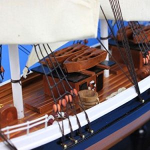 Hampton Nautical Wooden Flying Cloud Tall Model Clipper Ship, 30"