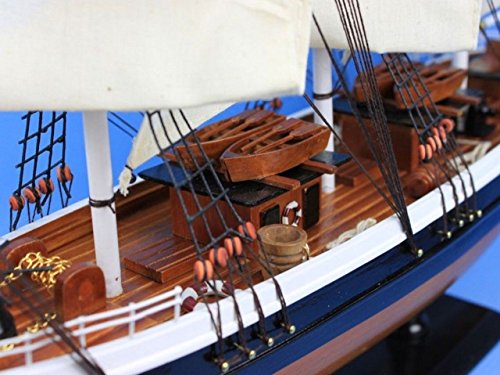 Hampton Nautical Wooden Flying Cloud Tall Model Clipper Ship, 30"