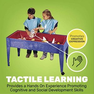 Constructive Playthings Sand and Water Table with Dry-Erase Top, Indoor and Outdoor Friendly