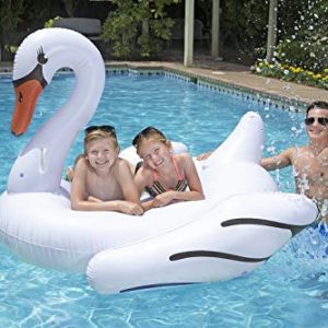 Poolmaster Jumbo Swimming Pool Float Rider, Swan