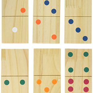 Hey! Play! Giant Wooden Dominoes Game Set (28 Piece)