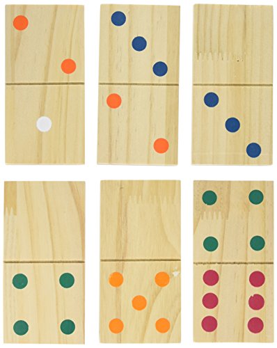 Hey! Play! Giant Wooden Dominoes Game Set (28 Piece)