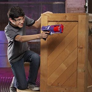 Strongarm Nerf N-Strike Elite Toy Blaster with Rotating Barrel, Slam Fire, and 6 Official Nerf Elite Darts for Kids, Teens, and Adults (Amazon Exclusive)