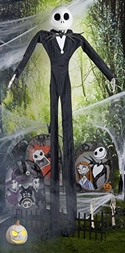 Disney The Nightmare Before Christmas Jack Skellington Full Size Poseable Hanging Character Decoration, Multi