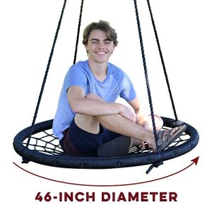 M & M Sales Enterprises 46" Web Riderz Web Swing Platform, Black